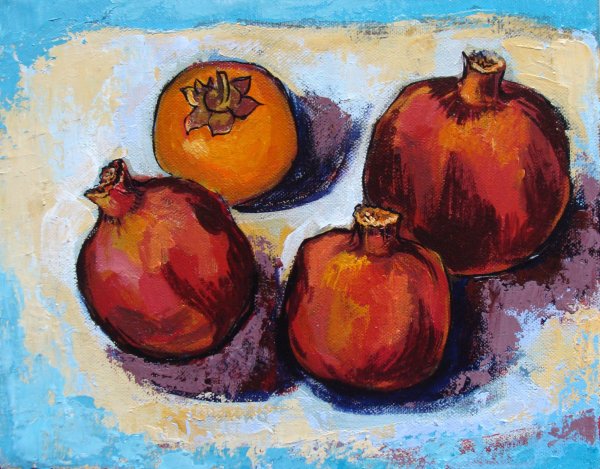 Гранат и хурма