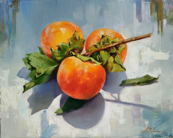 Хурма акварелью Базанова