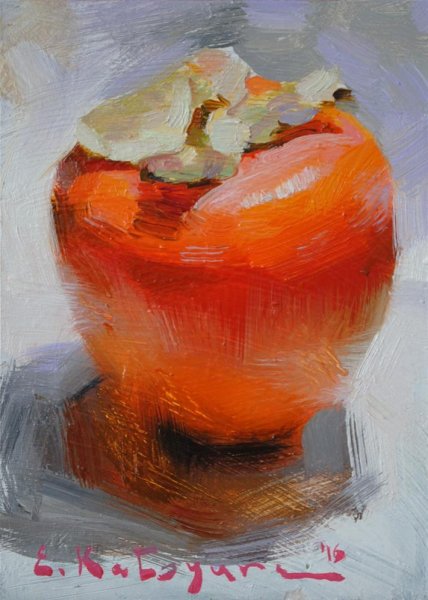 Хурма живопись акварель