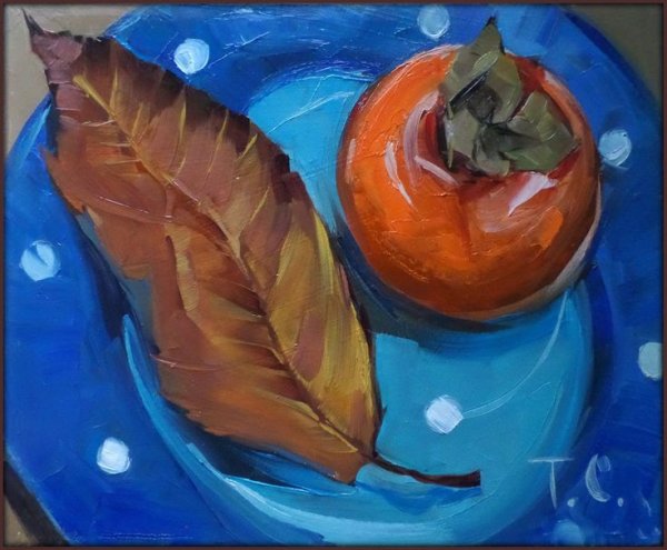 Хурма картина маслом