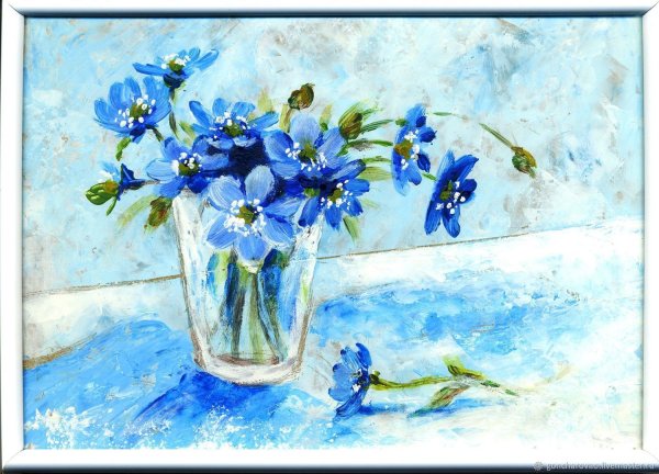 Незабудки акрилом