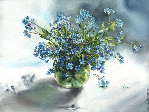 Картины Анастасии Бесединой полевой букет