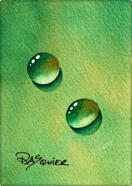 Капля акрила в воде