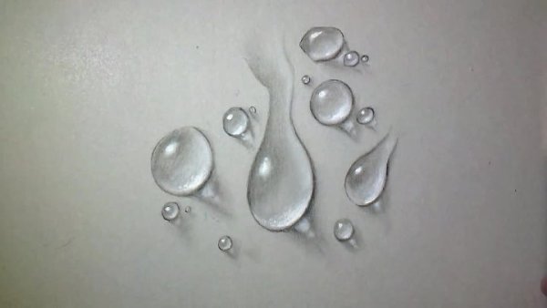 Как нарисовать каплю маслом