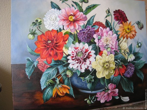 Георгины в живописи