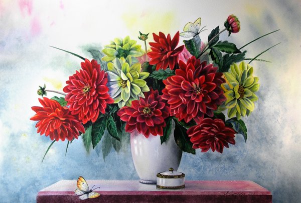 Цветы Валевская Валентина живопись