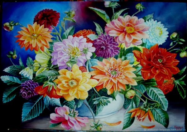 Георгины в живописи