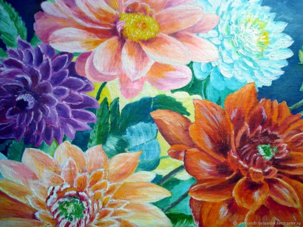 Картина георгины