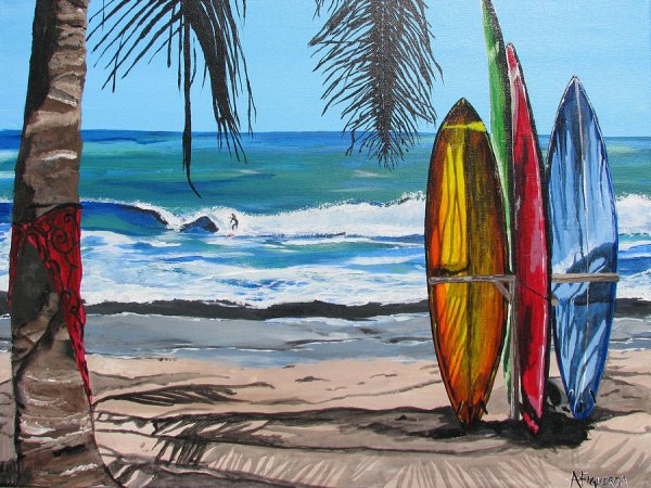 Картина с серфингом