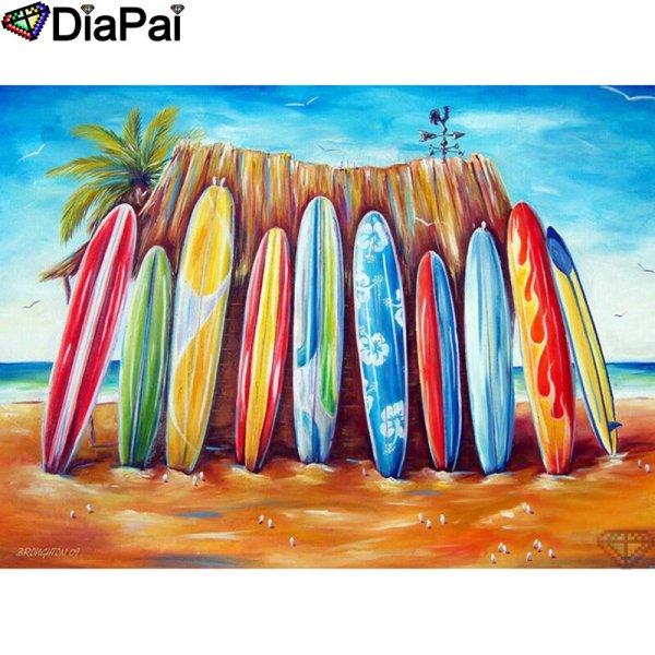 Картина акрилом серф