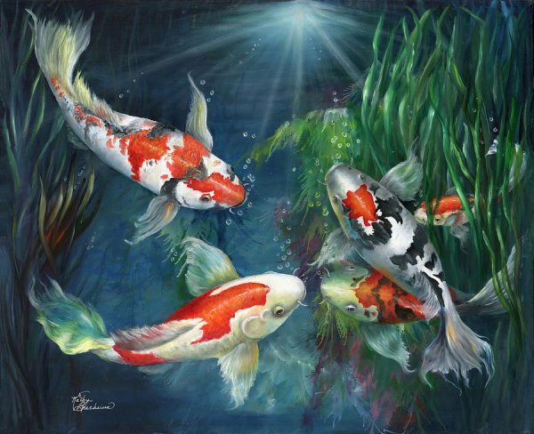 Рыбки живопись