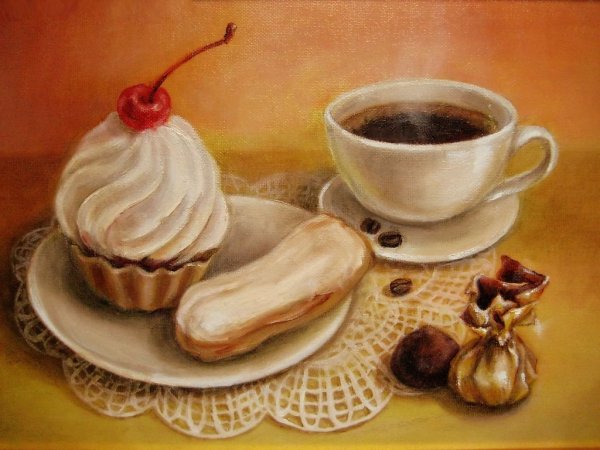 Пирожные живопись