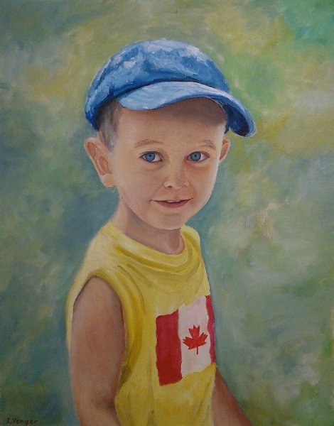 Портрет мальчика маслом