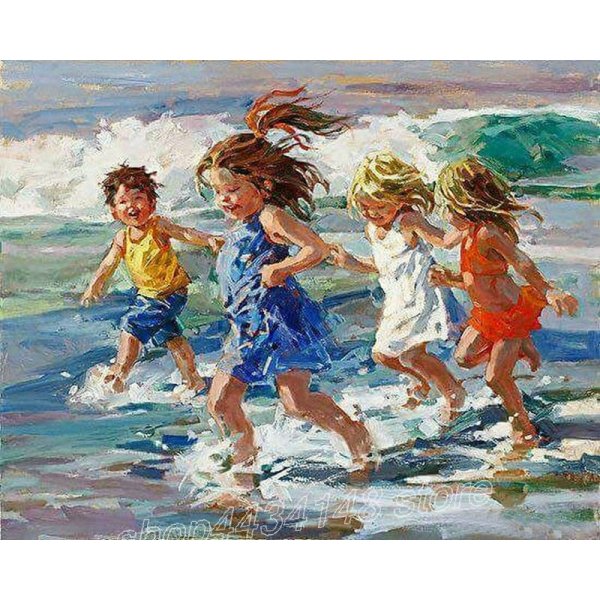 Счастливые дети живопись