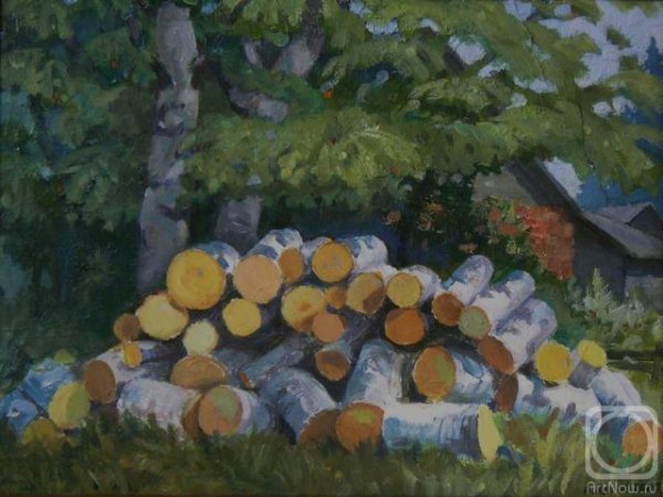 Бревно живопись