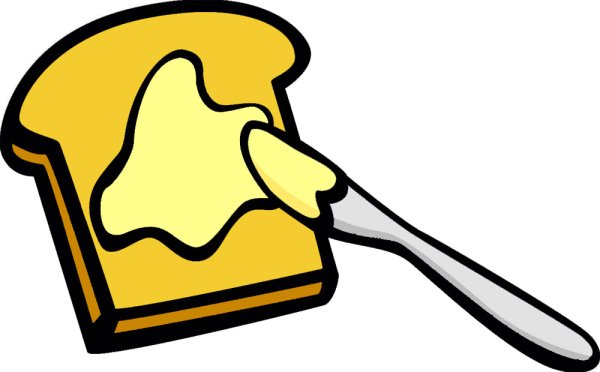 Бутерброд с маслом рисунок