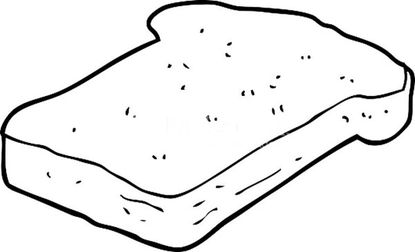 Раскраска белый хлеб ломтики