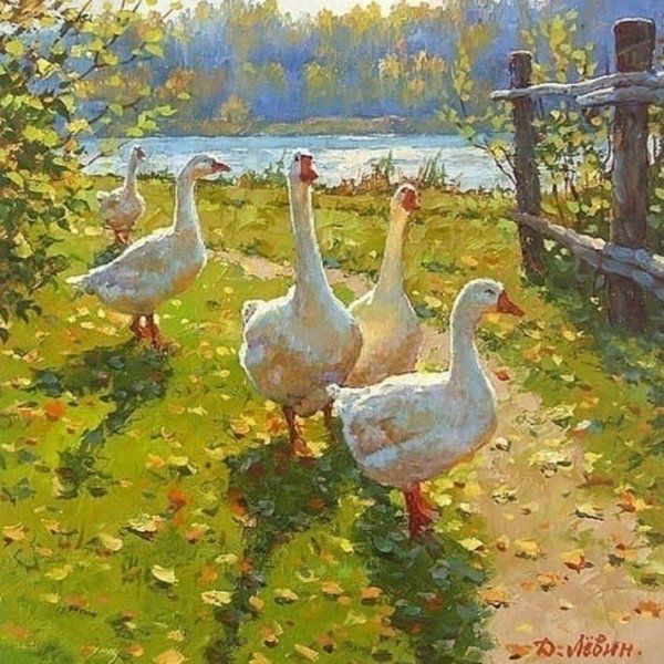 Деревенский пейзаж Дмитрий Левин