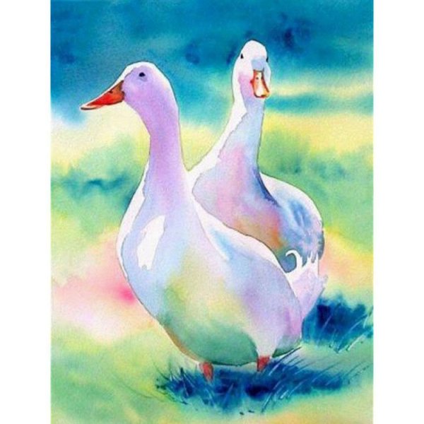 Гусь акварелью