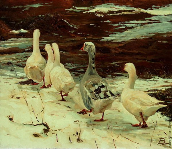 Картины по номерам "лебеди"