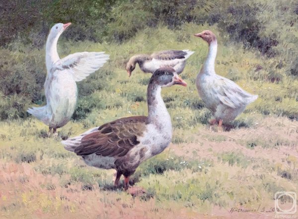 Утенок гуашью