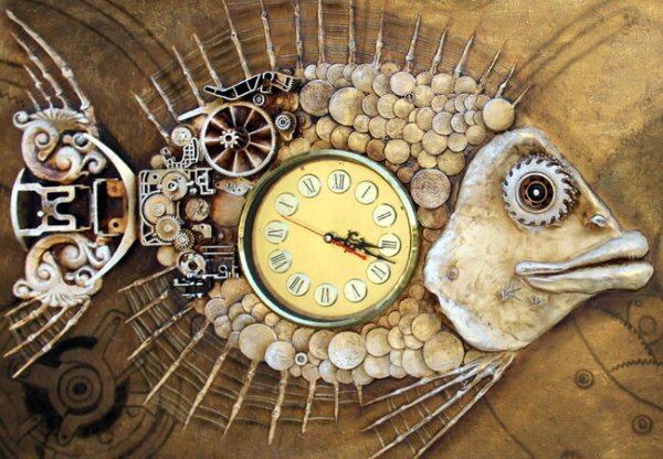 Панно из часов