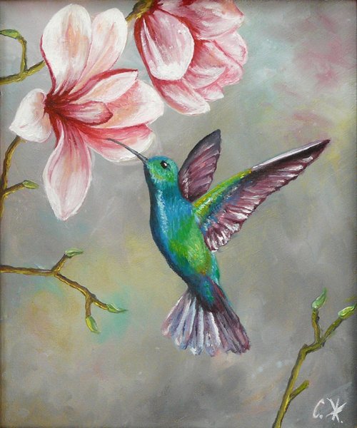 Колибри живопись