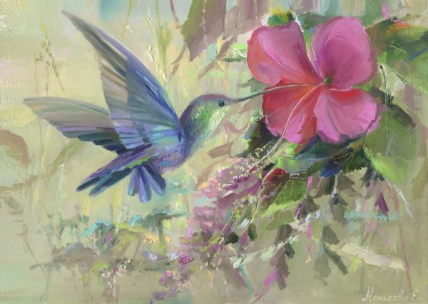 Нешкова Екатерина картины птицы