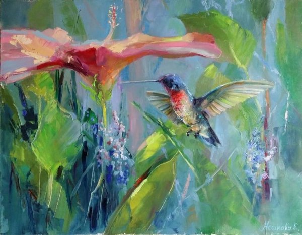 Нешкова Екатерина картины птицы