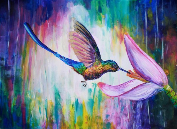 Колибри акрилом