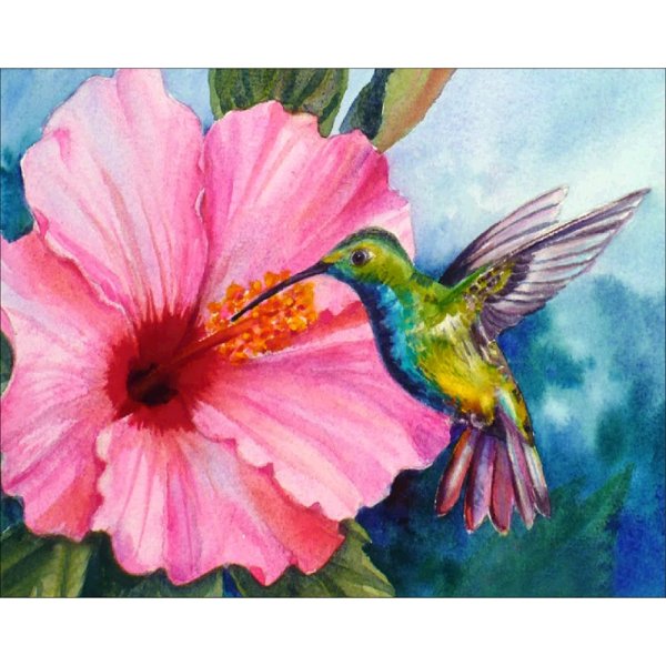 Алмазная картина "Колибри"