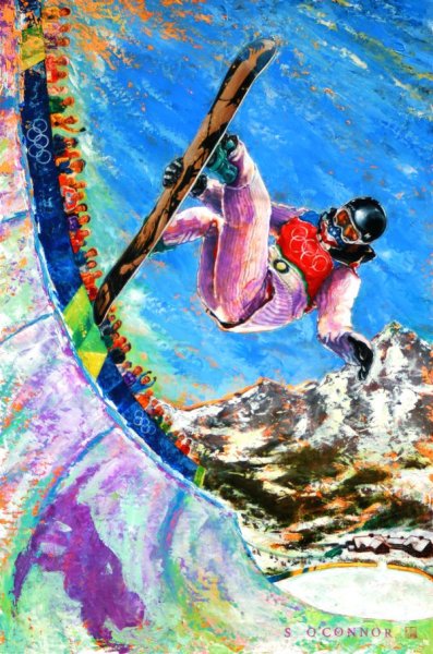 Сноуборд спорт живопись