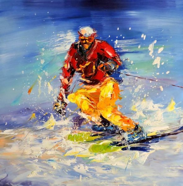 Лыжники в живописи