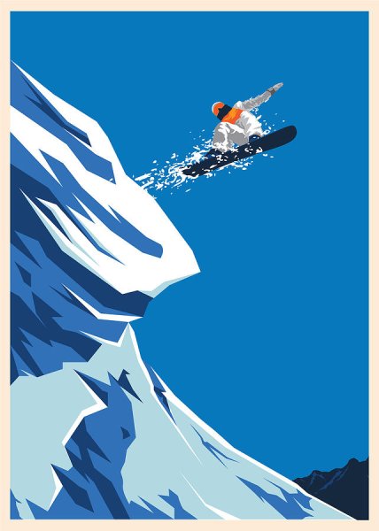 Горные лыжи живопись