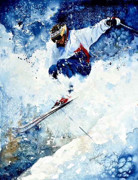 Сноубордист рисунок