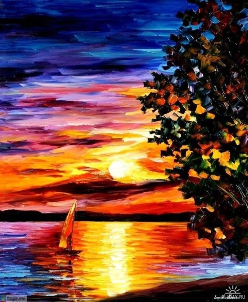 Леонид Афремов картина закат