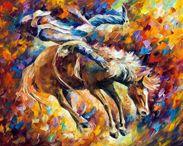 Художник Афремов лошади