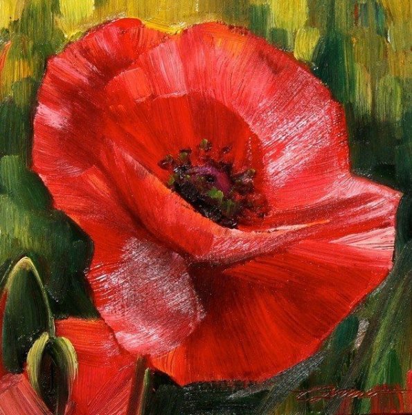 Леон Роулетте маки маслом