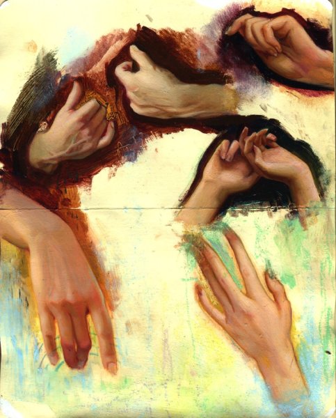 Руки маслом живопись