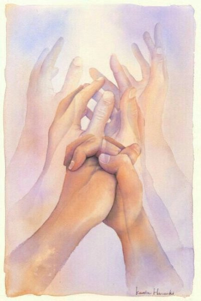 Ладони акварель