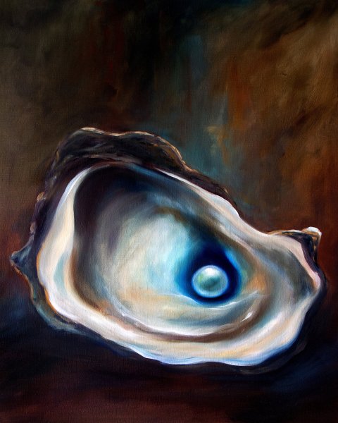 Ракушка пастелью