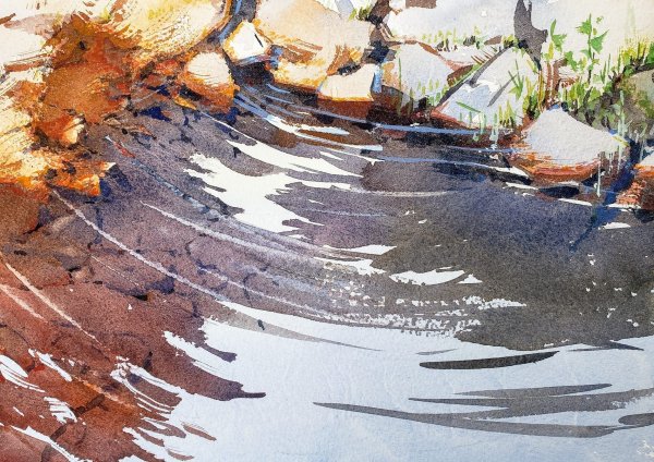 Вода акварелью