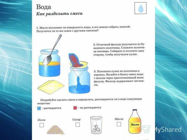 Вода и масло вид смеси