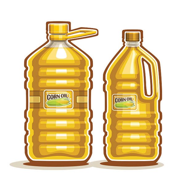 Баклажка масло в векторе