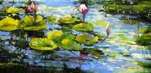 «Пруд с лилиями» жтивопись
