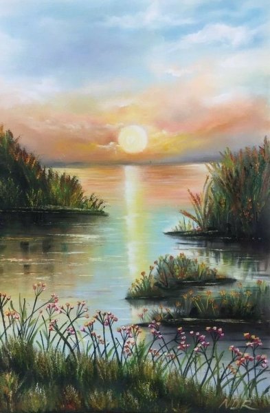 Пейзаж акрилом