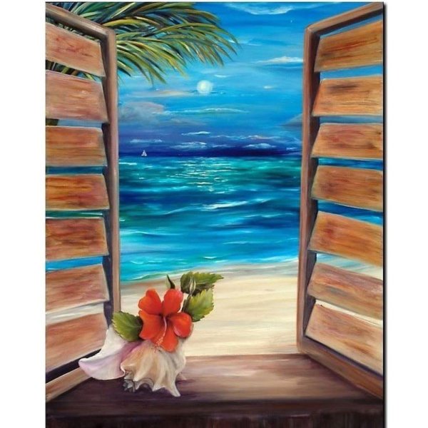 Море акрилом на холсте