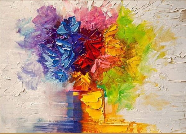 Абстракция акрилом на холсте