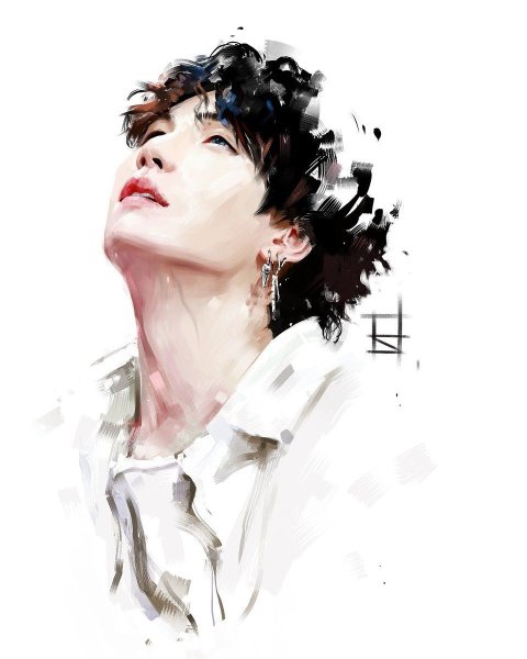 Портреты БТС акварелью