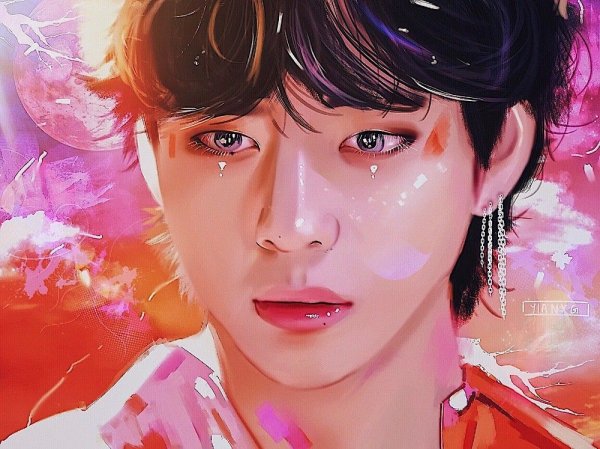 БТС акварелью Чонгук